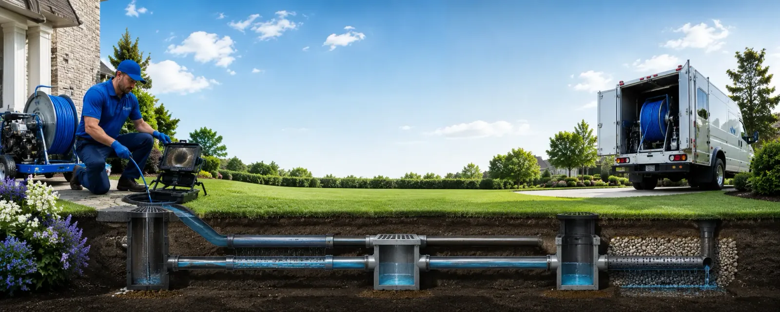 Outdoor drain cleaning information for Hollis Center, ME